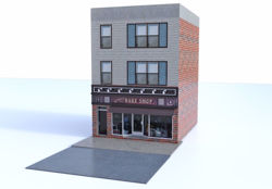 Bake Shop Building and Street Environment Poser Format