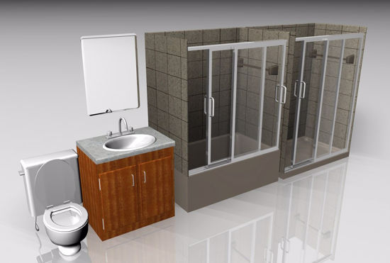 Picture of Bathroom Fixture Models FBX Format