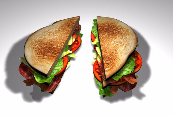 Picture of BLT Sandwich Food Model FBX Format