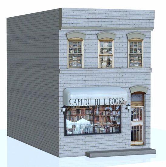 Picture of Book Store Building Model FBX Format