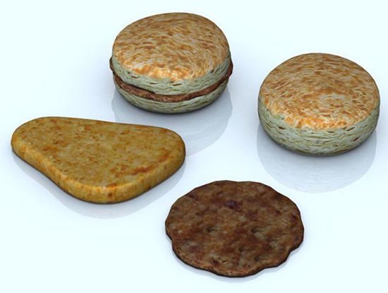 Picture of Breakfast Food Models Set 2 Poser Format