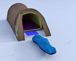 Camping Tent and Sleeping Bag Models Poser Format
