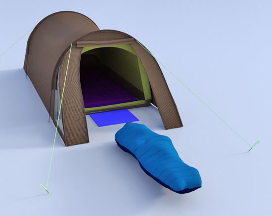 Picture of Camping Tent and Sleeping Bag Models Poser Format