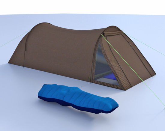 Picture of Camping Tent and Sleeping Bag Models Poser Format