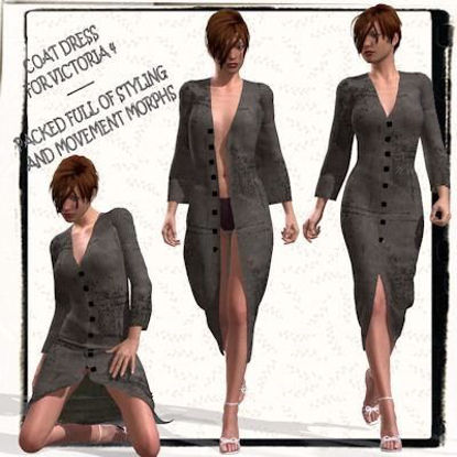 Picture of Coat Dress for for DAZ Victoria 4