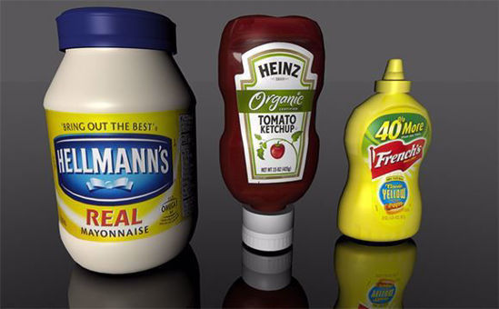 Picture of Condiment Food Container Models Set 1 Poser Format