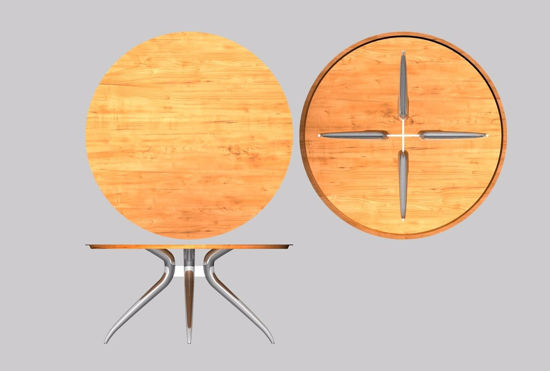 Picture of Contemporary Wood and Metal Table FBX Format