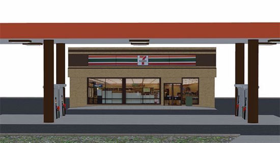 Picture of Convenience Store and Parking Lot Environment FBX Format
