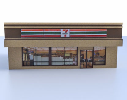 Picture of Convenience Store Building Model FBX Format