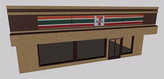 Picture of Convenience Store Building Model FBX Format