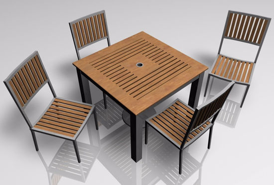 Picture of Covered Patio Table Furniture Model FBX Format
