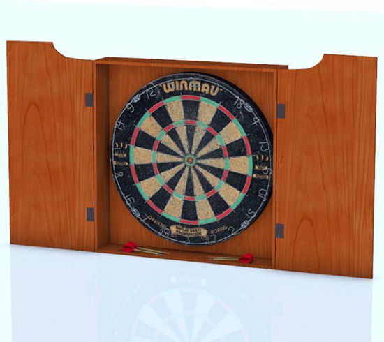 Picture of Dart Board and Darts Model Set Poser Format