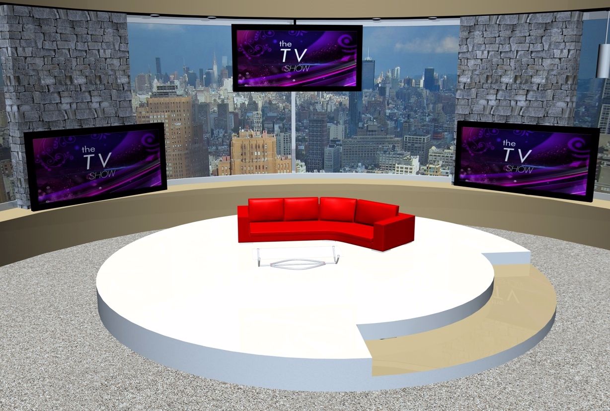 Daytime TV Talk Show Set Environment FBX Format 3D EnvironmPoser World ...