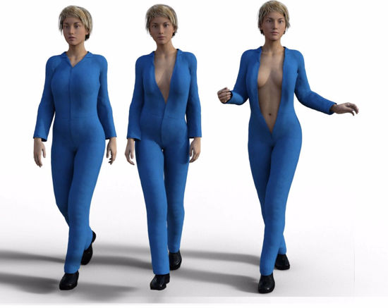 Picture of DAZ Genesis 3 Female Boiler Suit and Boot Models