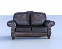 Decorative Leather Couch Model Poser Format