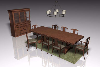 Picture of Dining Room Furniture Models FBX Format