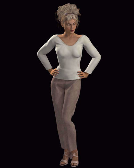 Picture of Dynamic Sweater and Slacks Outfit for Hivewire3D Dawn