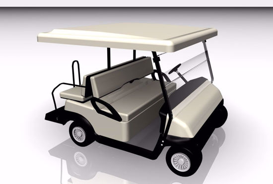 Picture of Electric Golf Cart Model FBX Format