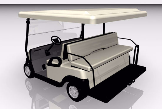 Picture of Electric Golf Cart Model FBX Format