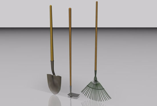 Picture of Garden Tool Models FBX Format