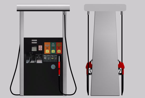 Picture of Gas Pump Fuel Dispenser Model FBX Format