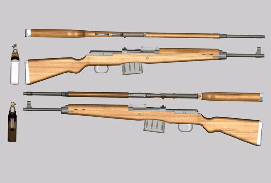 Picture of Gewehr 43 Rifle Weapon Model FBX Format