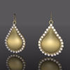 Picture of Gold and Diamond Teardrop Earring Models Poser Format