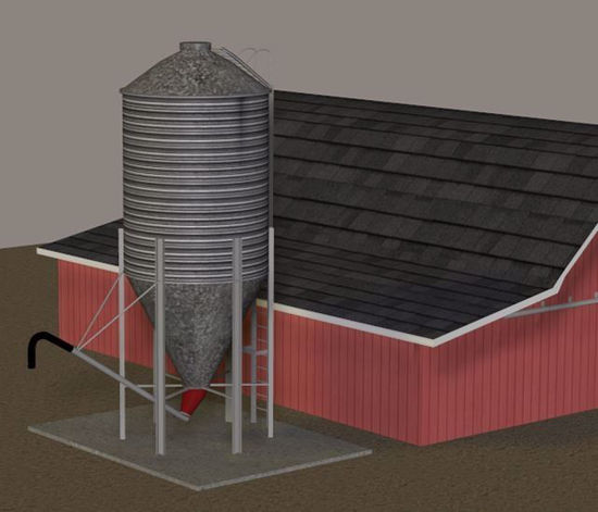 Picture of Grain Storage Silo Model FBX Format