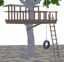 Picture of Kid's Tree Fort Environment and Tire Swing Add-on Poser Format