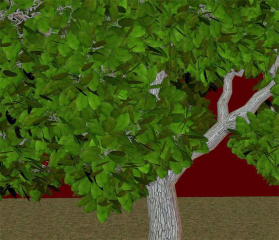 Picture of Large Green Tree Model Poser Format