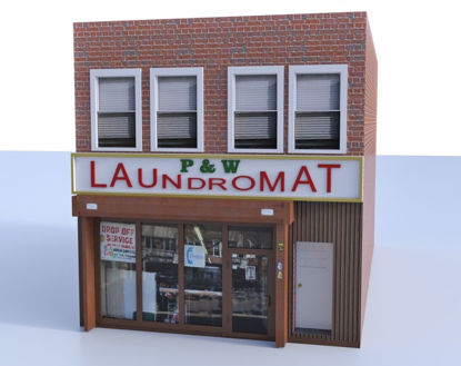 Picture of Laundry Mat Building Model FBX Format