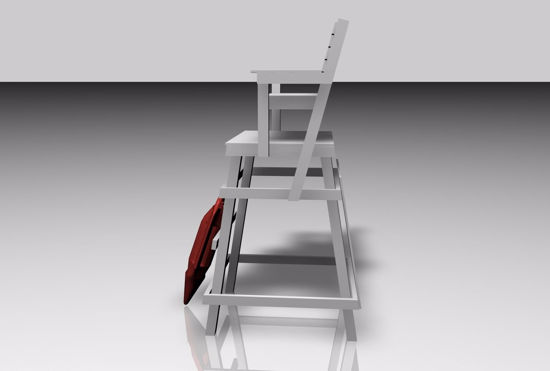 Picture of Life Guard Chair Furniture Model FBX Format