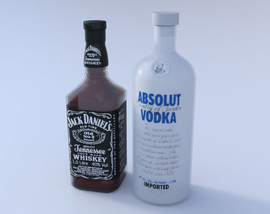 Picture of Liquor Bottle Models Poser Format