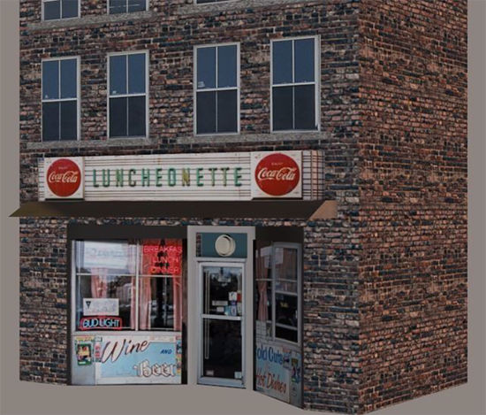 Picture of Luncheonette Building Model FBX Format