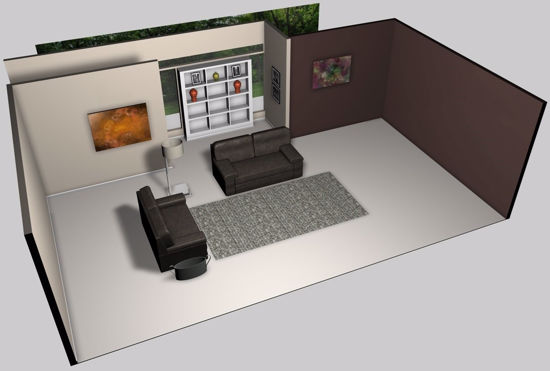Picture of Modern Living Room Environment Poser Format