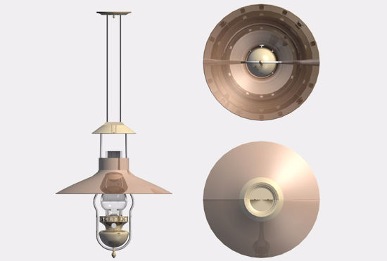 Picture of Oil Lantern Ceiling Light Fixture Model FBX Format