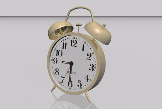 Picture of Old Style Alarm Clock Model FBX Format