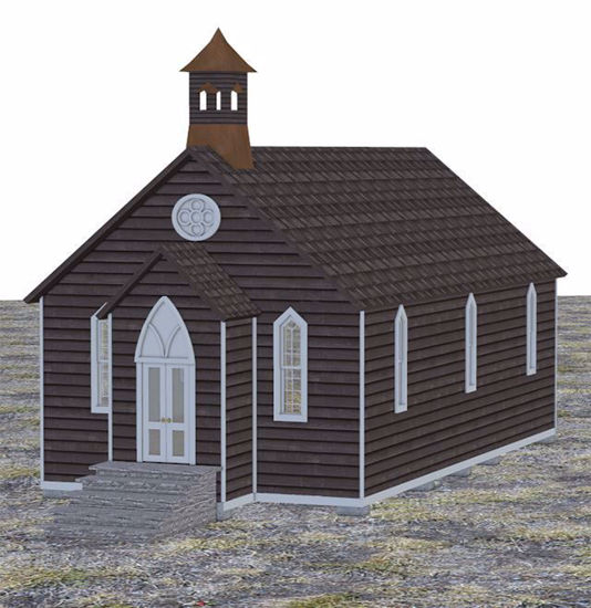 Picture of Old West Church Model Poser Format