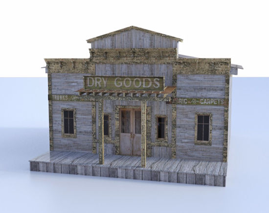 Picture of Old West Dry Goods Store Building Model Poser Format