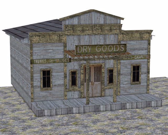 Picture of Old West Dry Goods Store Building Model Poser Format