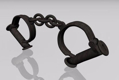 Picture of Old West Handcuffs Mechanical Model FBX Format