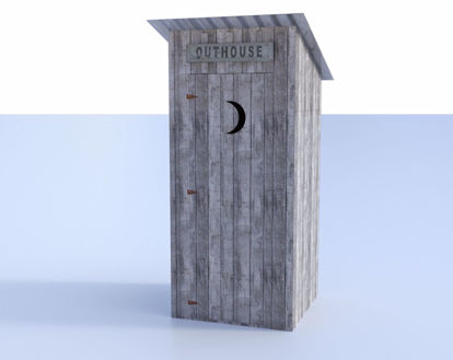 Picture of Old West Outhouse Model with Interior Poser Format