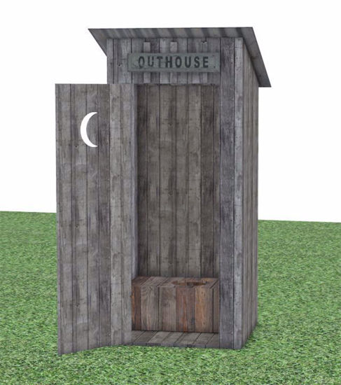 Picture of Old West Outhouse Model with Interior Poser Format