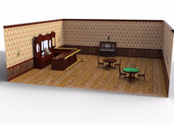 1890's Saloon Interior Environment FBX Format
