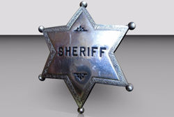 Old West Sheriff's Badge Model FBX Format