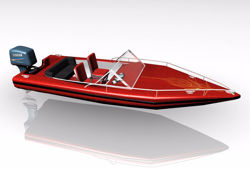 Outboard Motor Boat Model FBX Format