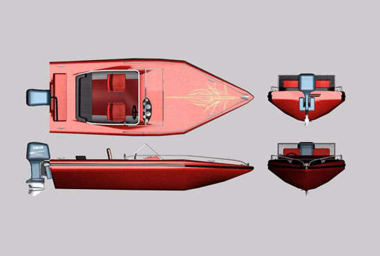 Picture of Outboard Motor Boat Model FBX Format