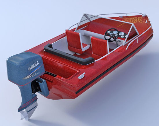 Picture of Outboard Motor Boat Model Poser Format