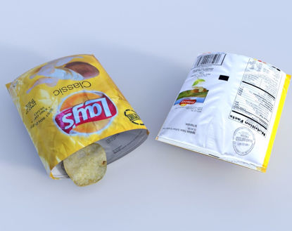 Picture of Potato Chips and Bag Models Poser Format