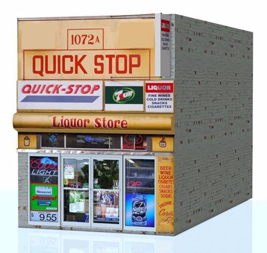 Picture of Quick Mart Store Building Model FBX Format